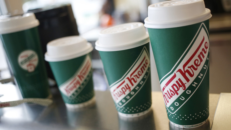 Krispy Kreme coffee cups