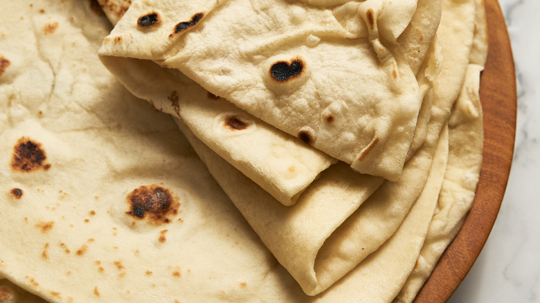 Close up of lavash bread