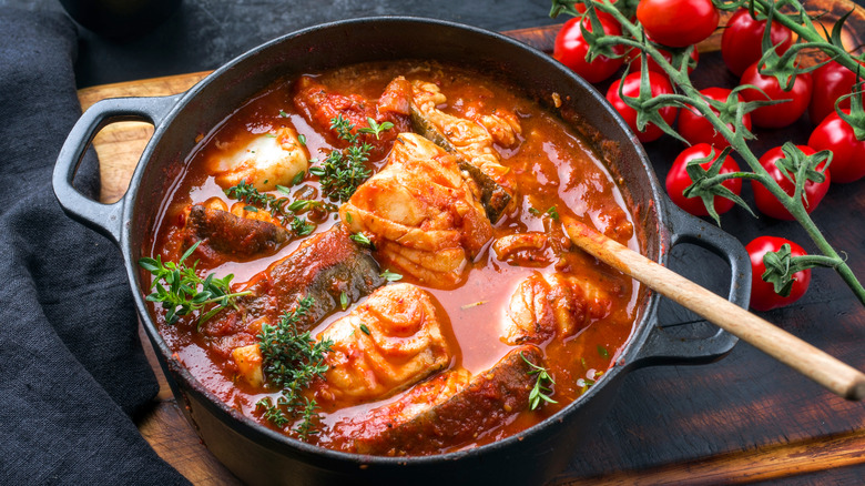 fish stew in cast iron