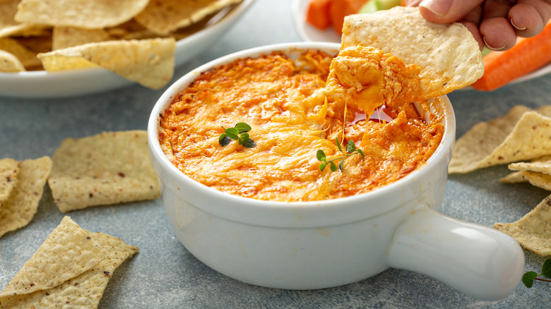 bowl of buffalo chicken dip