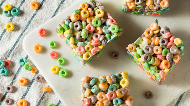 Froot Loops marshmallow treats