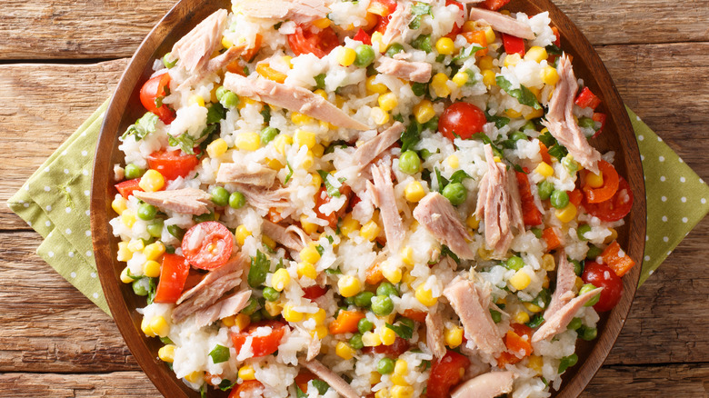 Tuna salad made with rice