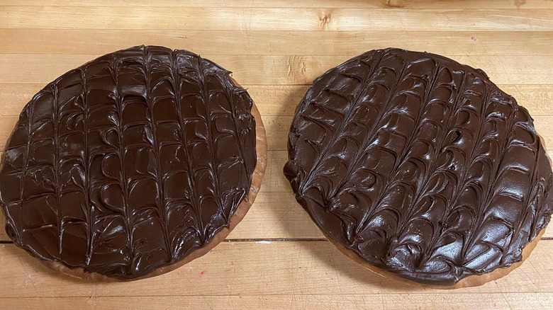 Two chocolate lemon pies 