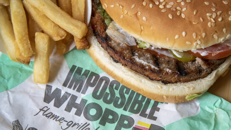 Burger King's Impossible Whopper and fries