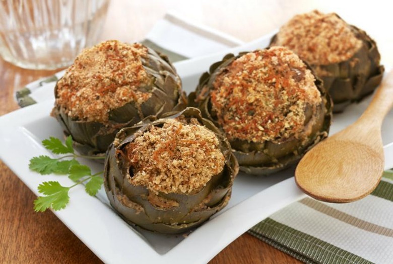 Slow Cooker Stuffed Artichokes