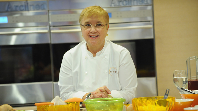 Lidia Bastianich cooking