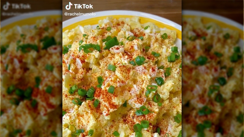 Deviled egg potato salad