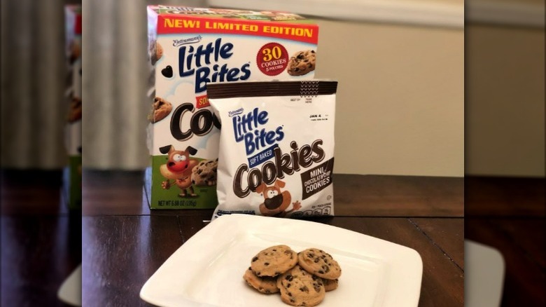A box of Little Bites chocolate chip cookies.