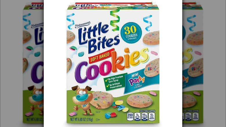 A box of Little Bite's Party Cake Cookies.