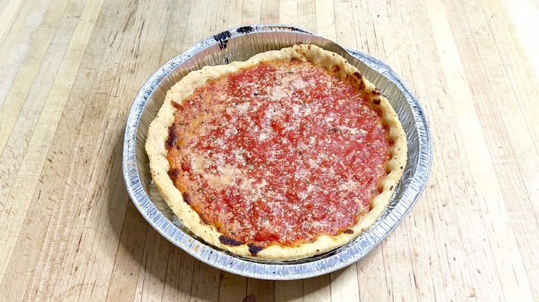 Lou Malnati's frozen deep dish sausage pizza