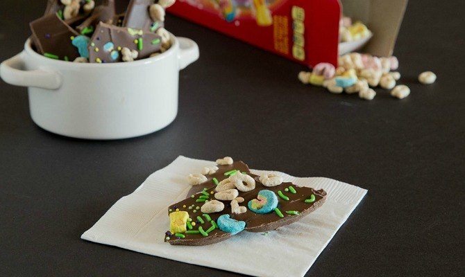 Lucky Charms Chocolate Bark