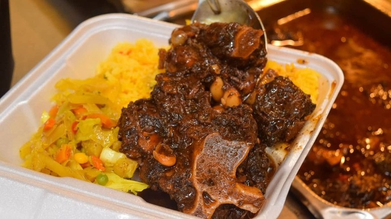 oxtails at Foxx Original Jamaican Restaurant