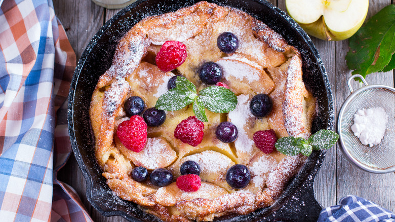 Dutch baby pancake with fruit