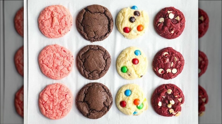 Assortment of cake mix cookies