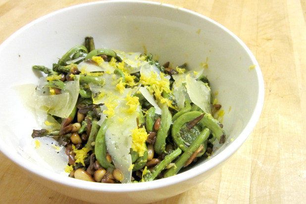 Fiddlehead Ferns with Pine Nuts, Pecorino, and Lemon Zest