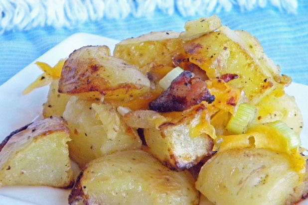 Cheesy Bacon Roasted Potatoes