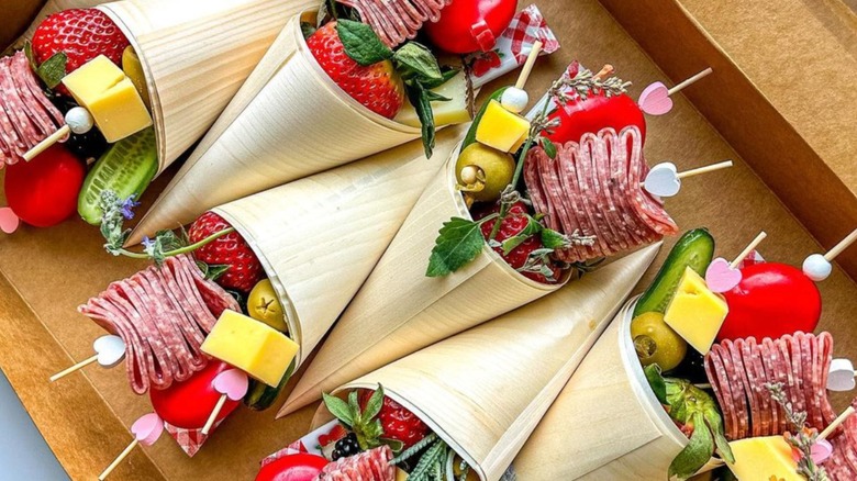 How to Make Charcuterie Cones - This Vivacious Life