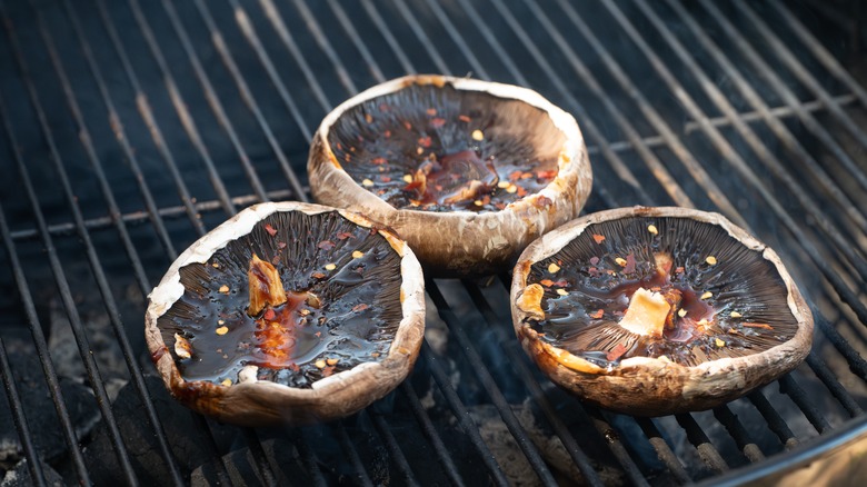 Grilled portobello mushrooms