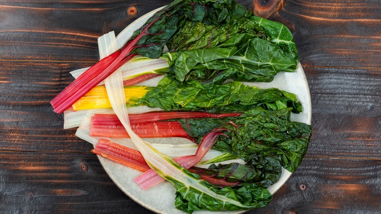 Blanched Swiss chard