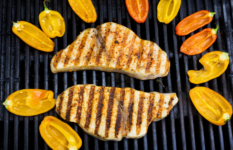 Charcoal Grilled Swordfish Steak