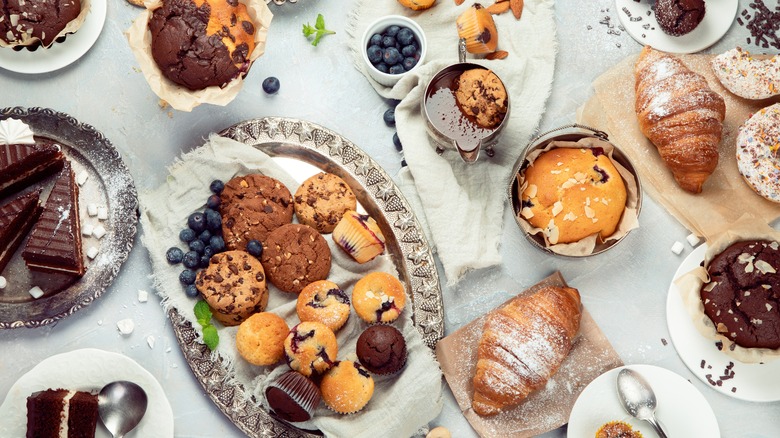 assortment of desserts