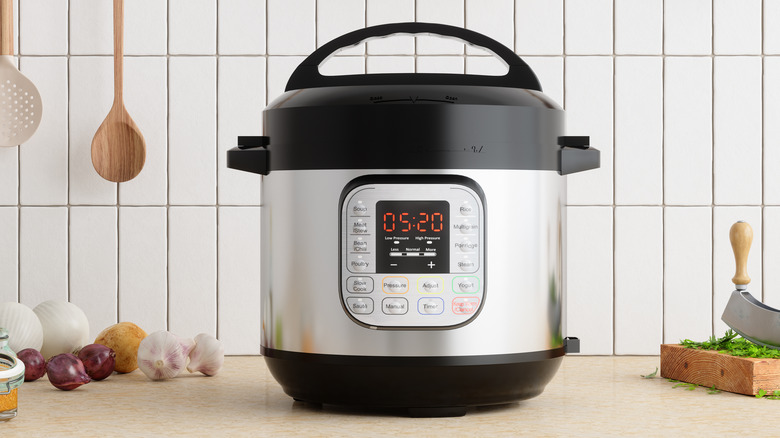 Instant pot sitting on kitchen counter