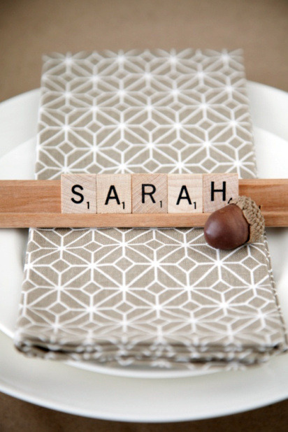 Scrabble Tiles Place Cards