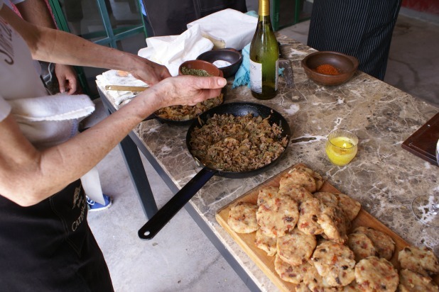 Empanadas and Potato Cakes