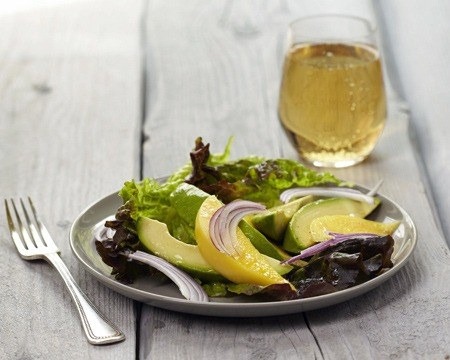 Mango and Avocado Salad with Raspberry Vinaigrette