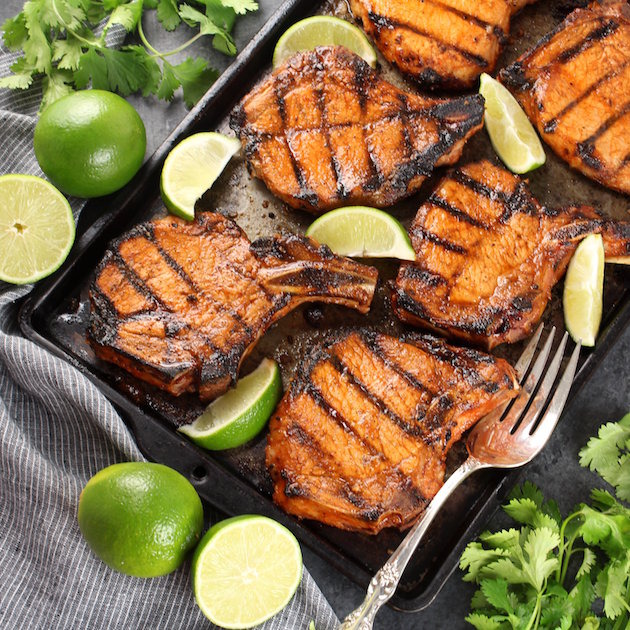 Sriracha Maple Pork Chops