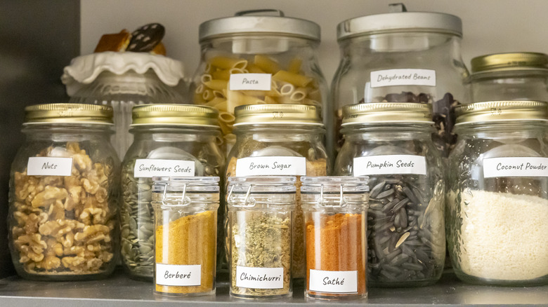 Dry goods in jars