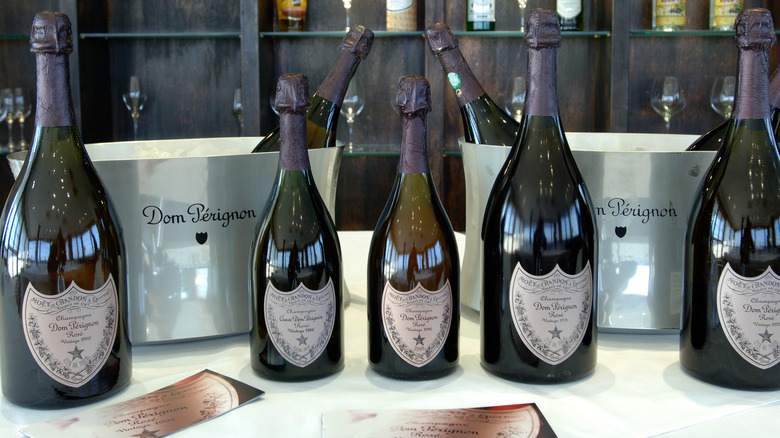 Bottles of Dom Perignon