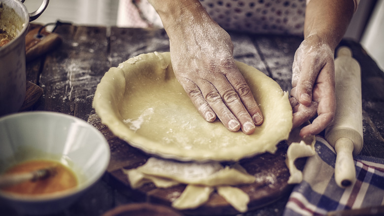 Preparation of a pie