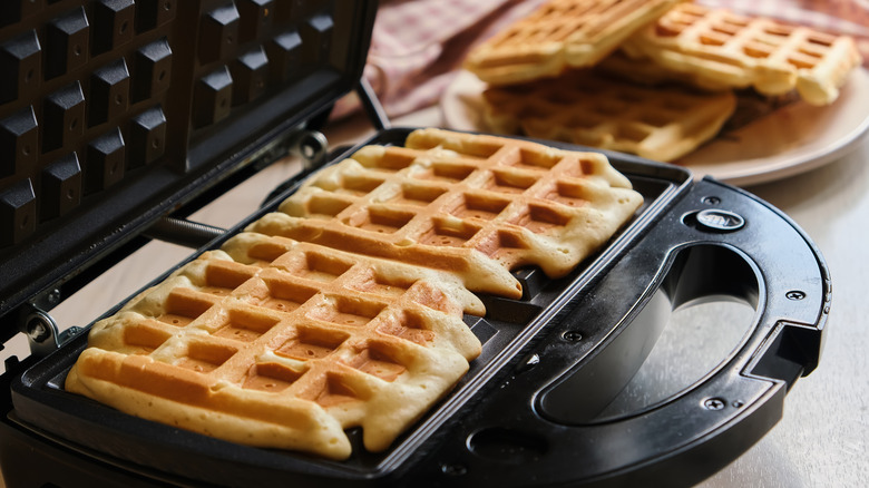 Waffles in waffle maker