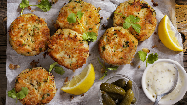 Fish burger patties