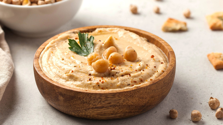 A bowl of hummus