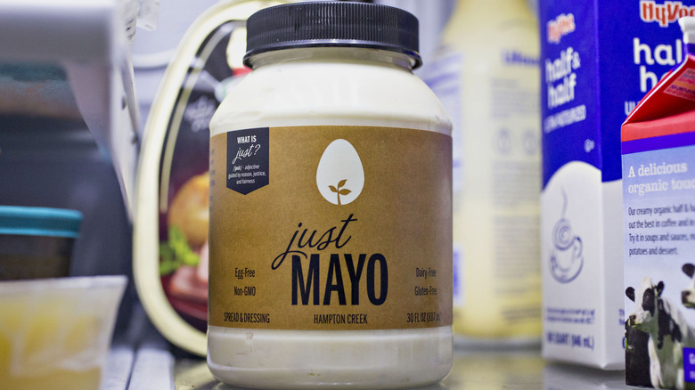 A jar of mayonnaise