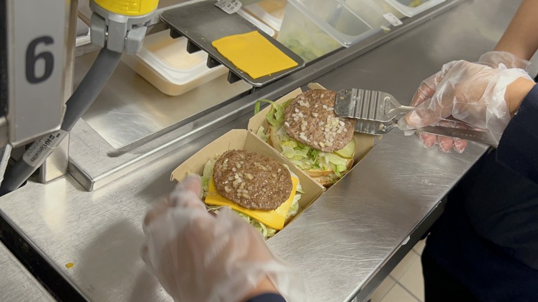 McDonald's Best Burgers being made