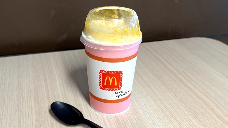 McDonald's Grandma McFlurry with spoon