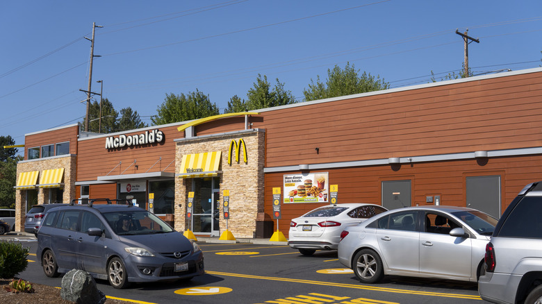 A busy McDonald's drive-thru