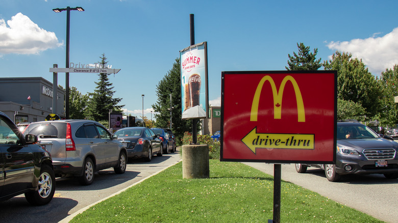 McDonald's drive-thru sign