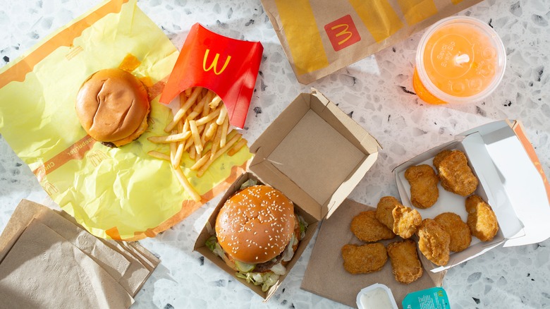 A collection of McDonald's meals