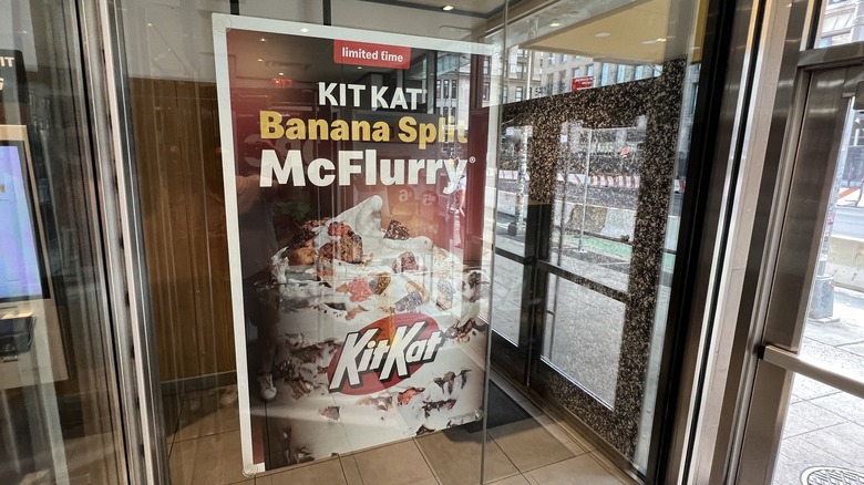  Kit Kat Banana Split McFlurry sign