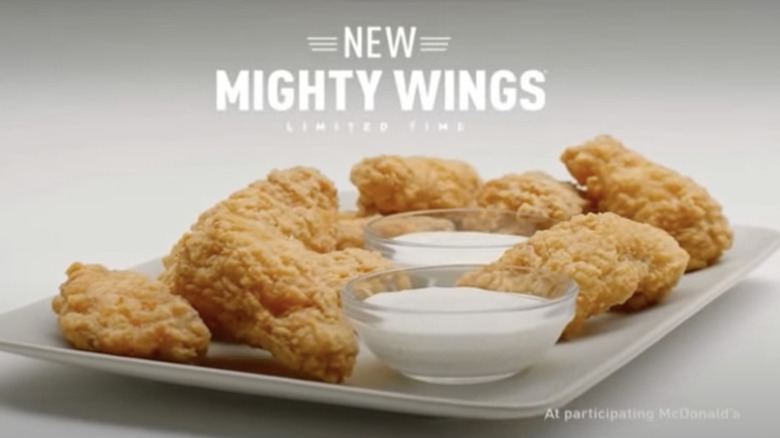 ad for McDonald's Mighty Wings