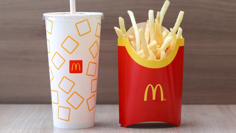 McDonald's fries and drink