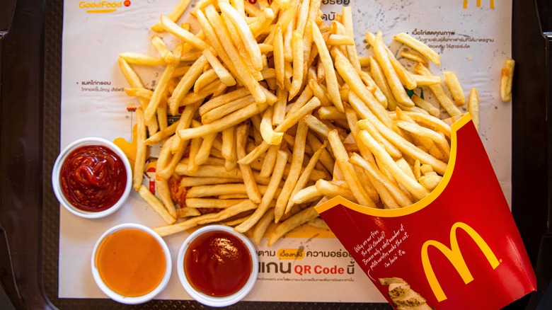 McDonald's fries and sauces
