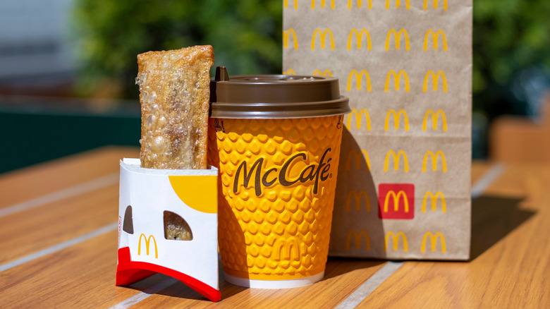 McDonald's pie and coffee