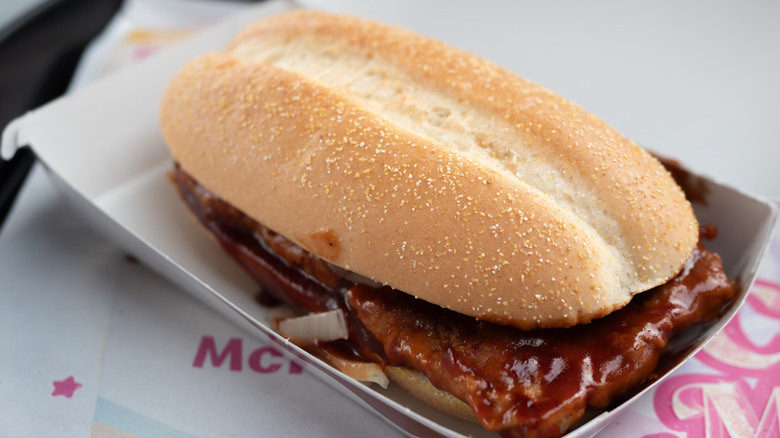 McRib sandwich