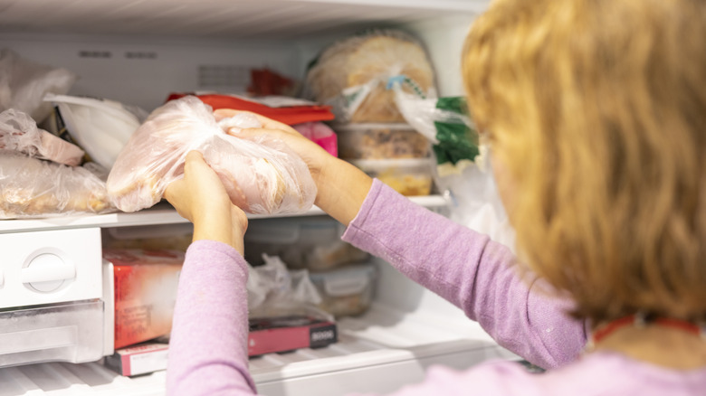 Taking meat out of freezer