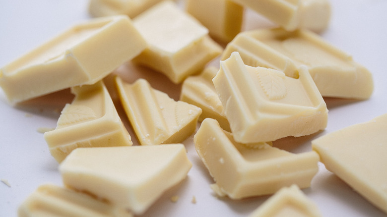 Pieces of white chocolate